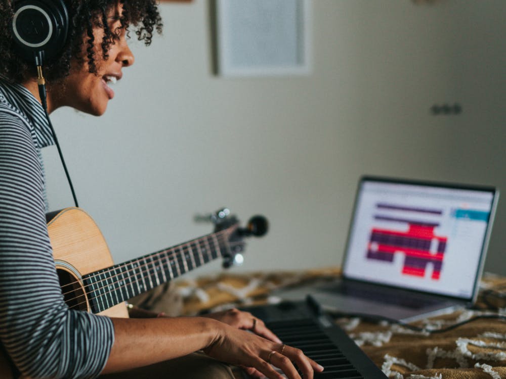 Singer Recording Vocals Home Ai Voice Tools