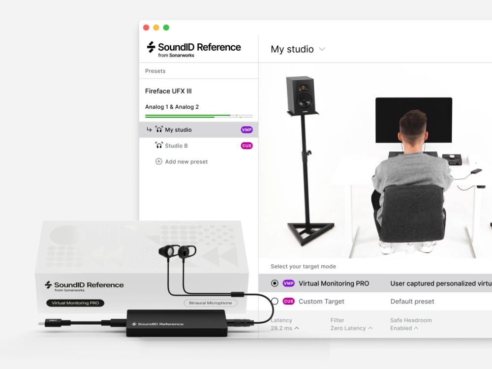 Soundid Reference Virtual Monitoring Pro Room Capture Headphone Monitoring